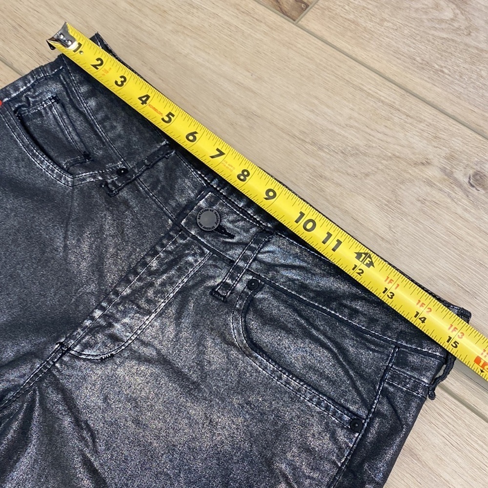 Articles‎ Of Society Foil Coated Skinny Jeans Cyberpunk Whimsigoth Pants - Picture 15 of 17